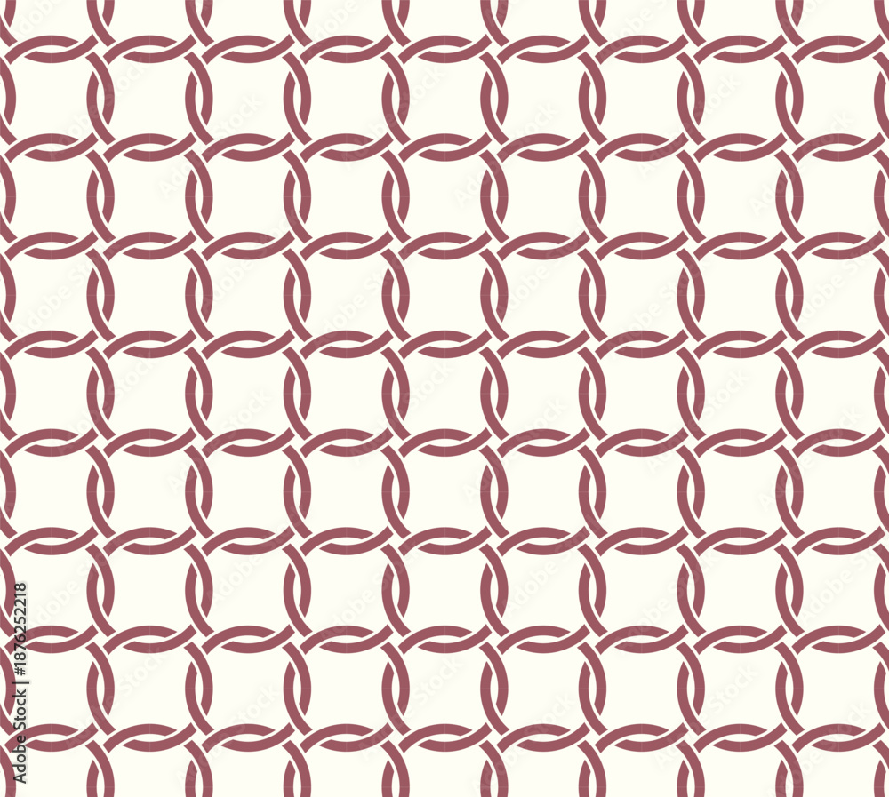 Fototapeta premium Seamless Interlocking Chain Link Pattern Vector Art
