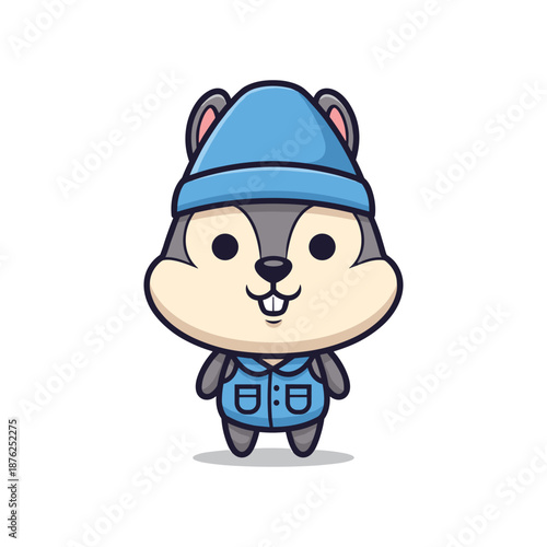Cute Cartoon Chipmunk Character Design