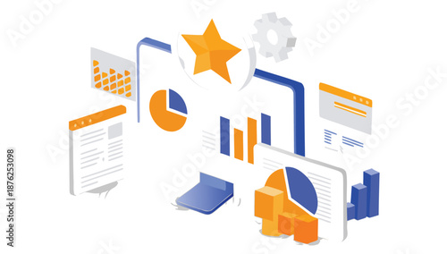 Business data analysis and statistics in modern digital format