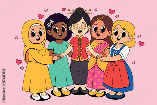 Diverse Women United in Friendship