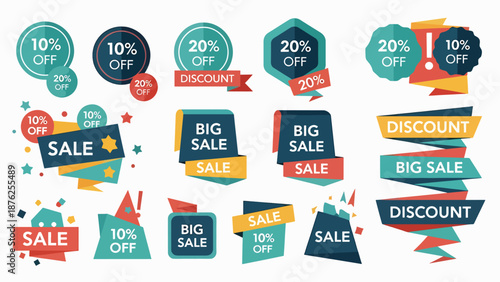 Sale and Discount Stickers Collection