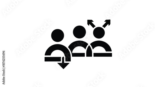 Diverse group connecting and sharing ideas with outward arrows symbolizing communication and expansion