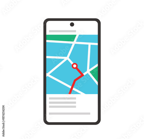 gps navigator with map pointer