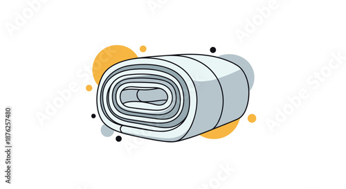 Peaceful woman sitting in a lotus position and meditating on a mat in a beautiful green landscape with trees and mountains.