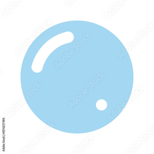 Blue bubble vector clipart isolated on white background for design and decoration