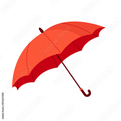 red umbrella on white background