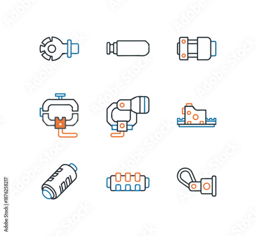 Abstract geometric icon set collection vector elements