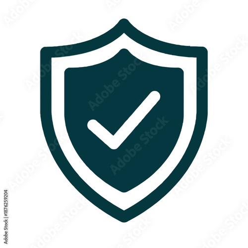 A green and white shield icon featuring a prominent checkmark, representing security and validation.