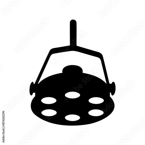 Surgical operating room overhead spotlight, used during medical procedures in hospitals