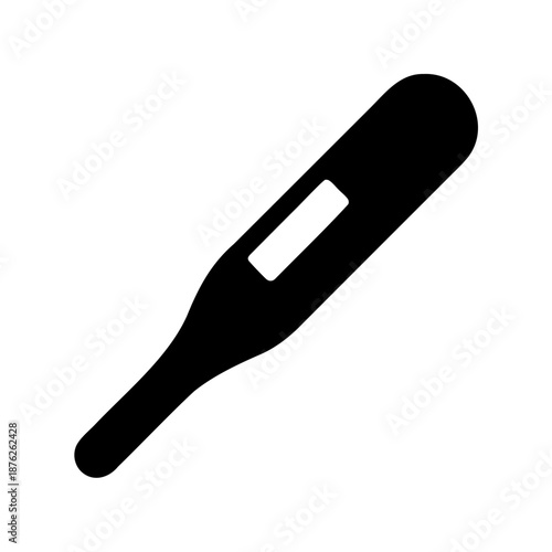 Medical Thermometer in Silhouette for Fever Detection and Health Monitoring Concept