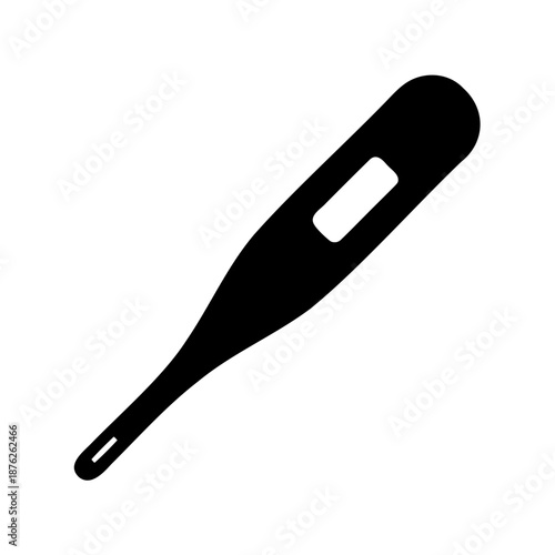 Black silhouette of a digital thermometer for measuring body temperature