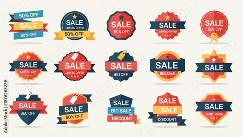 Sale Badge Stickers and Tags Collection
