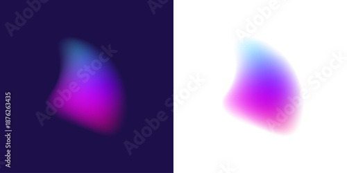 Abstract liquid gradient circle displays neon colors with pearl blot layer, splashing drops, airy form, soft shape. Solar beam radiance shines. Vector png banner badge.