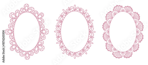 Whimsical Lace Oval Frames