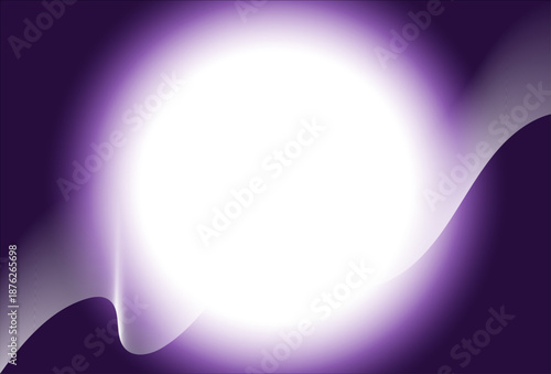 Abstract vibrant purple energy orb with ethereal glowing waves on dark background