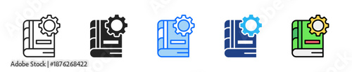 Training Manual Icon Set Multiple Style Collection