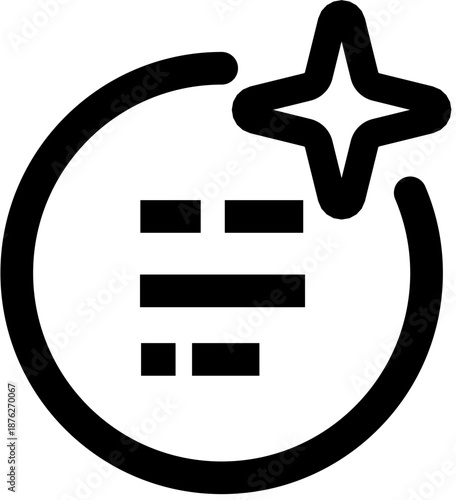 Illustrative icon symbolizing enhanced features, prioritized content, or a premium selection within digital interfaces, perfect for indicating special functionalities or important lists