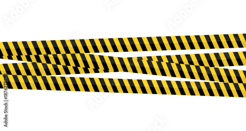 Yellow and Black Caution Barrier Tape for Danger Area Warning Concept Background