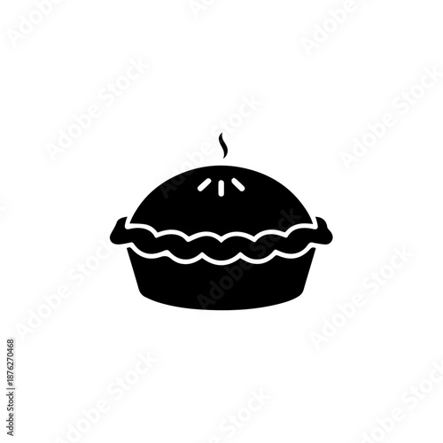 Delicious homemade pie isolated on white background, Vector