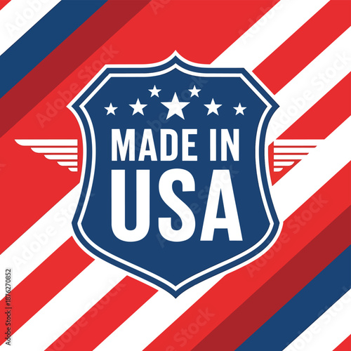 Made in USA Badge