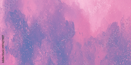 a pink and purple watercolor background with a mix of soft colors and subtle texture