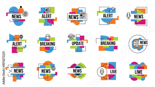 News Alert Icons Set