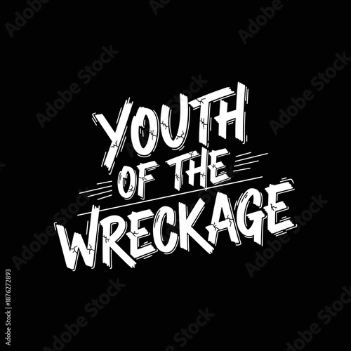Youth of the Wreckage band logo white text on black background.