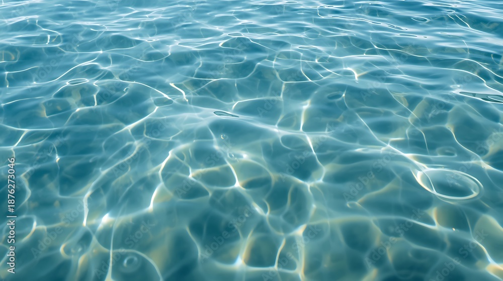 Fototapeta premium Calm ocean water with sunlight reflections on surface