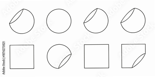 Simple geometric shapes including circles squares and partial ovals are displayed