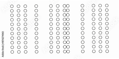 An arrangement of repeating zero symbols forming a grid pattern