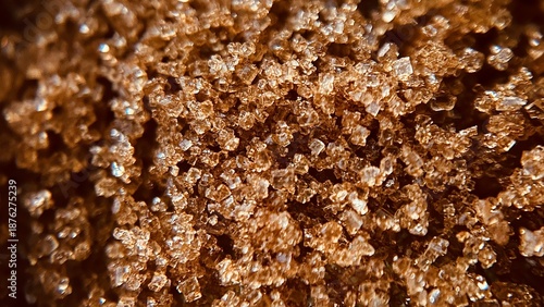 Brown Sugar Crystals Macro Texture