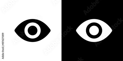 目・パスワード表示／非表示の塗りUIアイコン（ベクター）