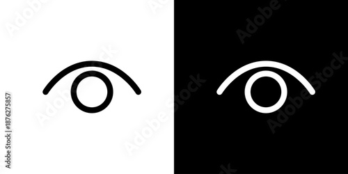 目・瞳／パスワード表示のUIアイコン（ベクター）