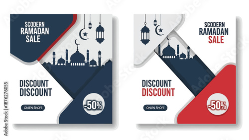 Modern Ramadan Sale Social Media Post Templates