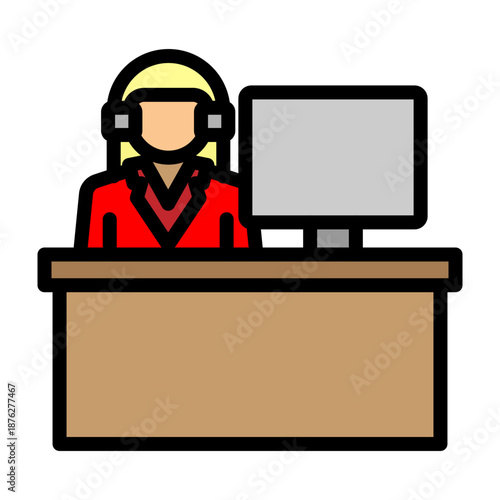 Help Desk Vector Flat Icon Design