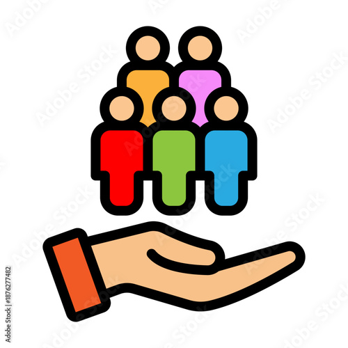 Public Assistance Vector Flat Icon Design