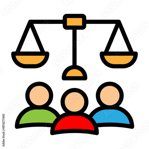 Public Rights Vector Flat Icon Design