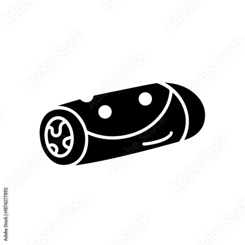 Black and white musical instrument isolated on white background, Vector