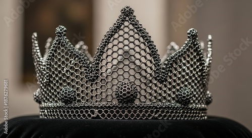 Elegant crown displayed close up against a dark background