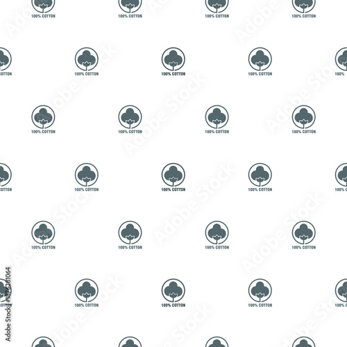 100 percent cotton seamless pattern isolated on white background