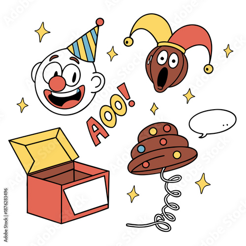 April Fool's Day Whoopee Cushion Vector Icon with Flat Style Design for Prank and Practical Joke Themes