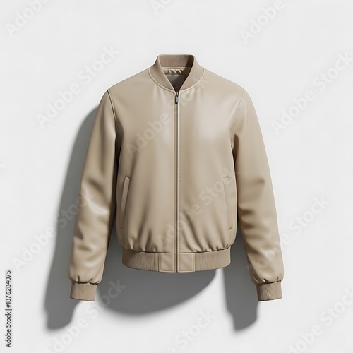 A bomber jacket is displayed on a white background with a subtle shadow.
