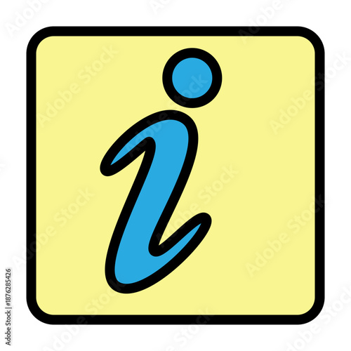 Info Square Vector Filled Icon Design