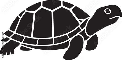 Turtle silhouette: A simple yet elegant silhouette of a turtle, perfect for various design applications, representing resilience and longevity.