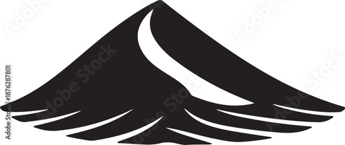  Hill view image in silhouette.