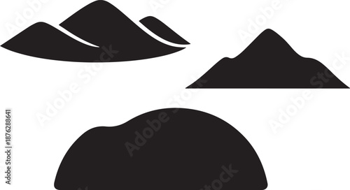 Mountain ico image of silhouette.