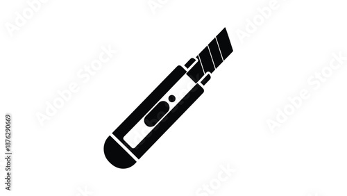 Black e cigarette vape pen with sleek design and led light on white background