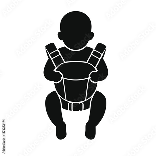 Silhouette of Baby in Front Baby Carrier