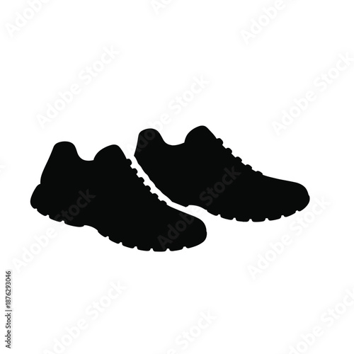 Pair of Running Shoes Silhouette