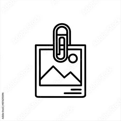 Simple Paper Clip Icon – Document Attachment Symbol in Minimal Style